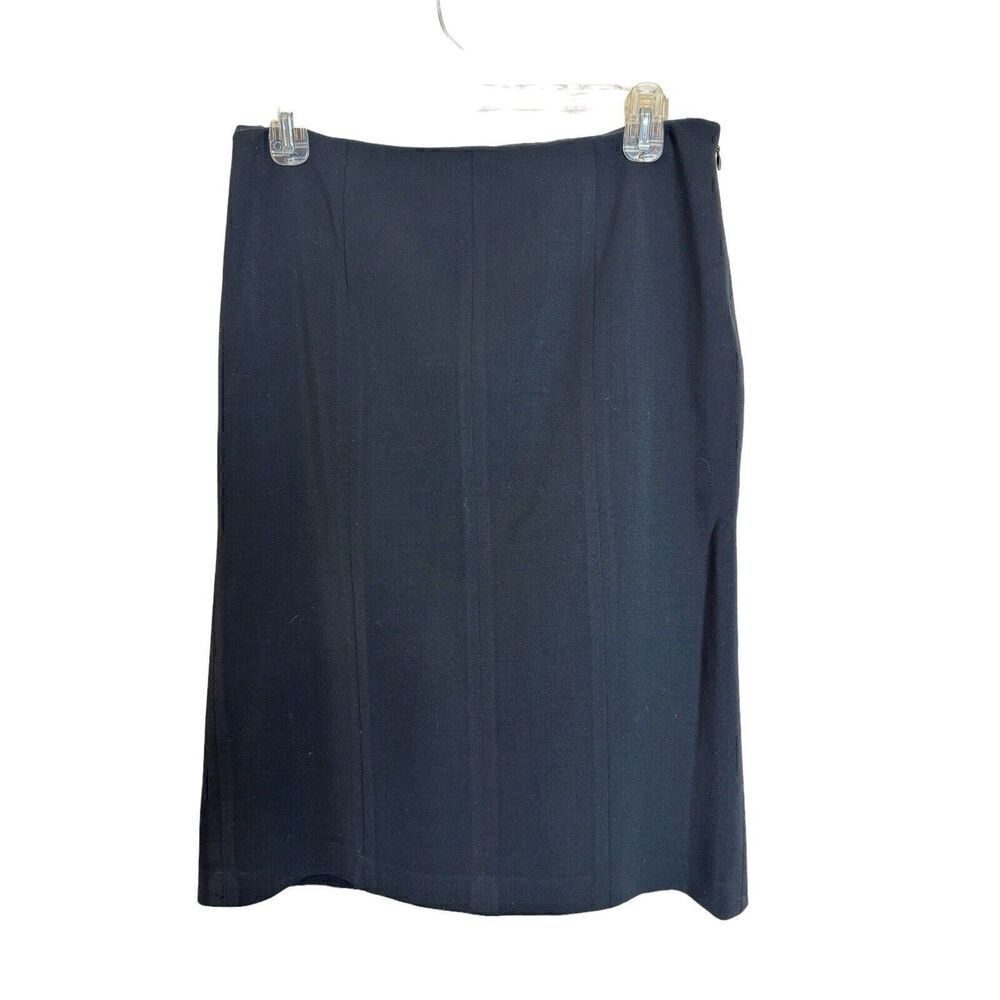 Ralph Lauren Black Label Women's Wool Size Zip Pencil Skirt in Black Size US 8